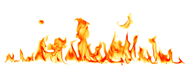 Огонь на белом фоне