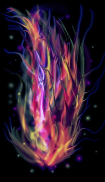 Разноцветное пламя