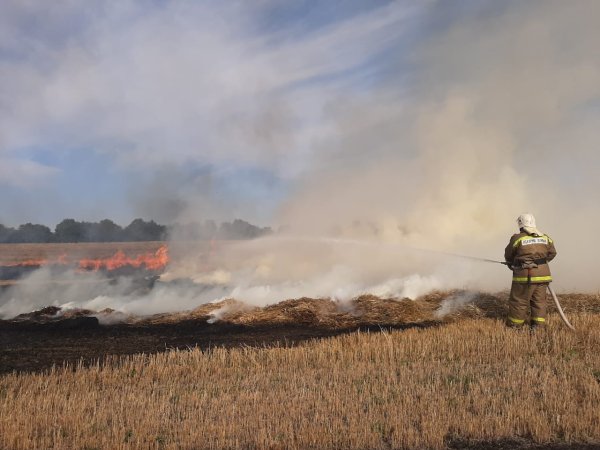 Пожар в поле