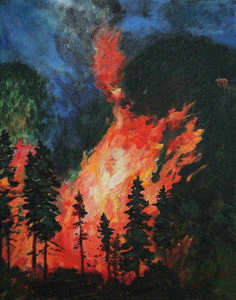 Огонь живопись