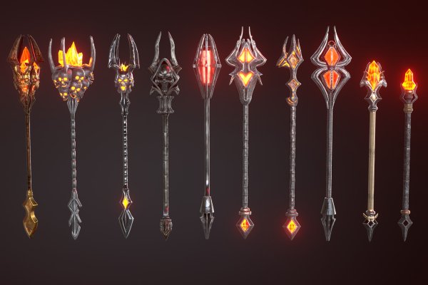 Посох мага Лоу Поли