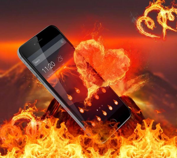 Обои на андроид огонь