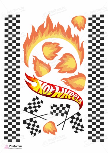 Огненное кольцо хот Вилс для печати