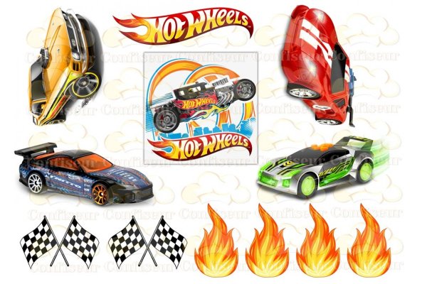 Hot Wheels сахарная печать