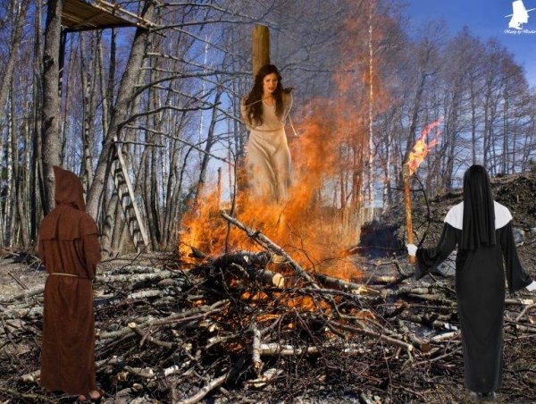 Фредерик Уайт ведьма на костре