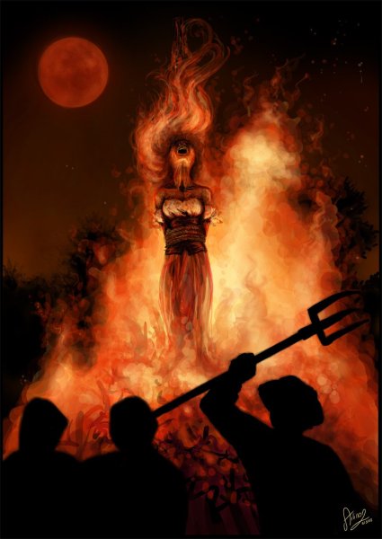 Фредерик Уайт ведьма на костре