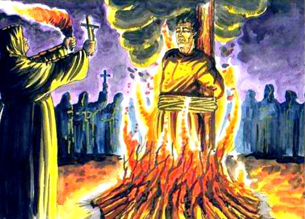 Джордано Бруно сожгли на костре