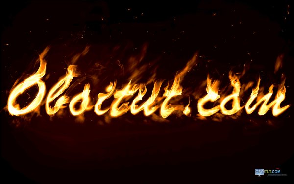 Надпись огонь