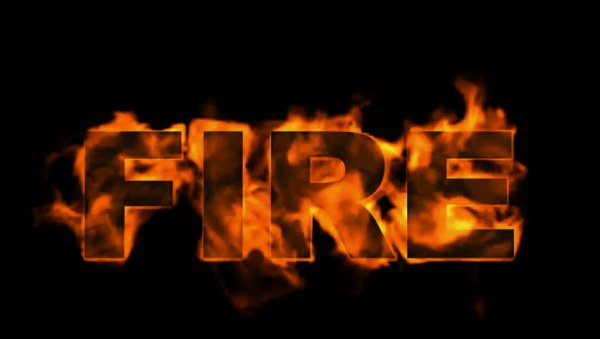 Надпись пламя