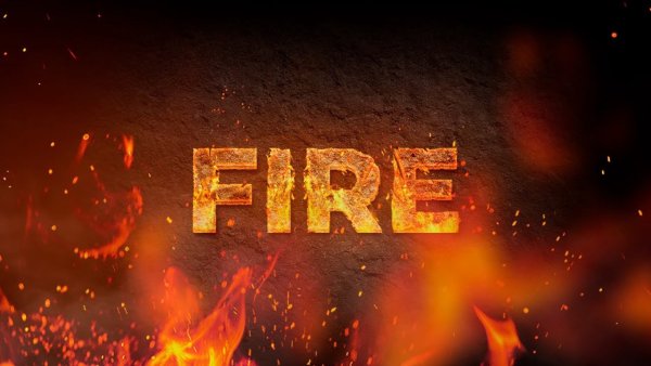 Fire надпись