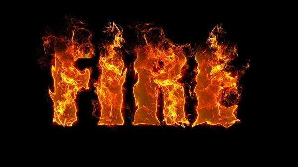 Fire надпись
