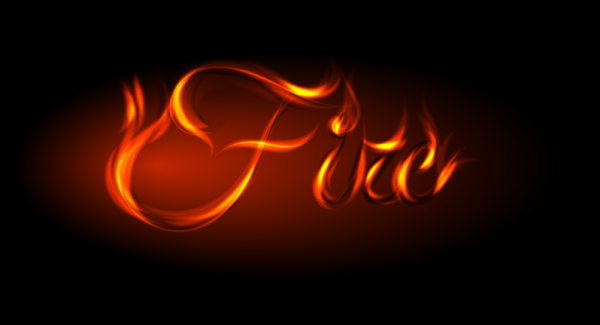 Пламя надпись красивая