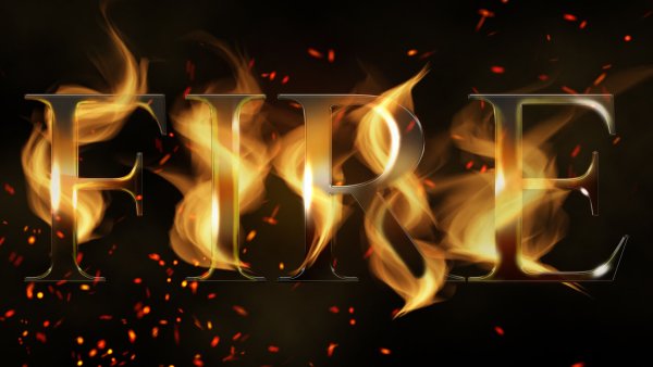 Fire надпись