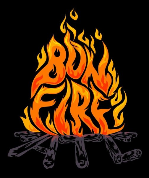 Огонь в стиле граффити