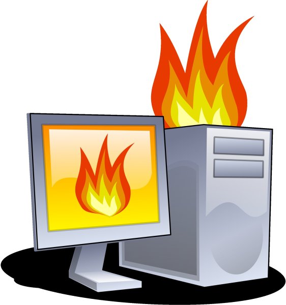 Возгорание компьютера