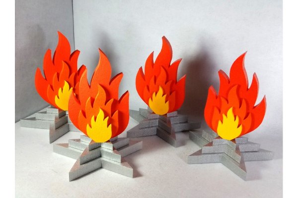 Вечный огонь из картона