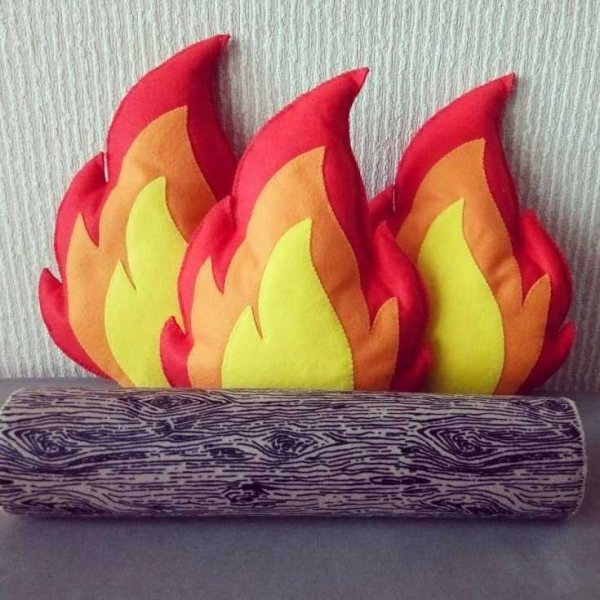 Поделка костер из бумаги