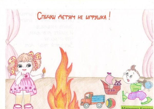 Спички детям не игрушка рисунки