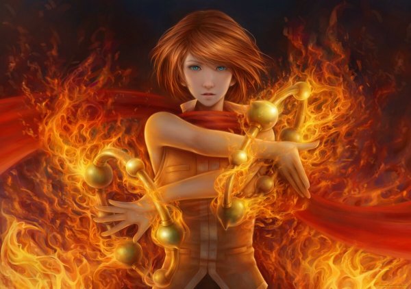 Девушка маг огня