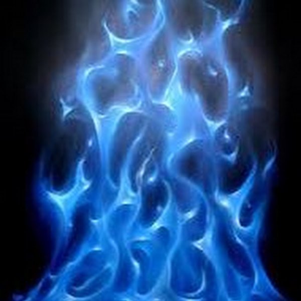 Синее пламя огня