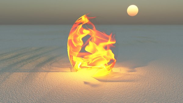 Огонь на песке
