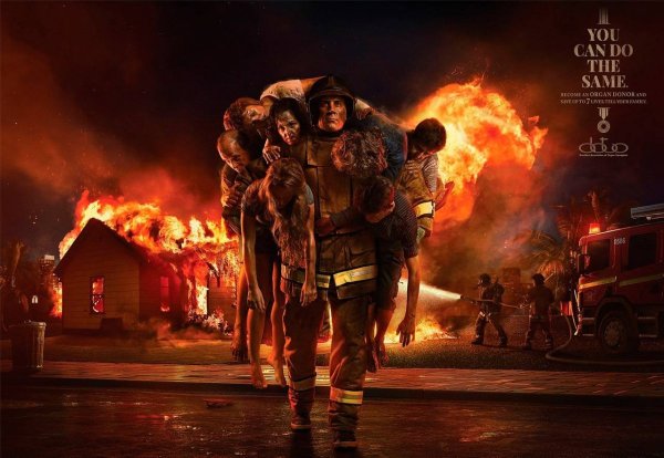 Пожарный герой