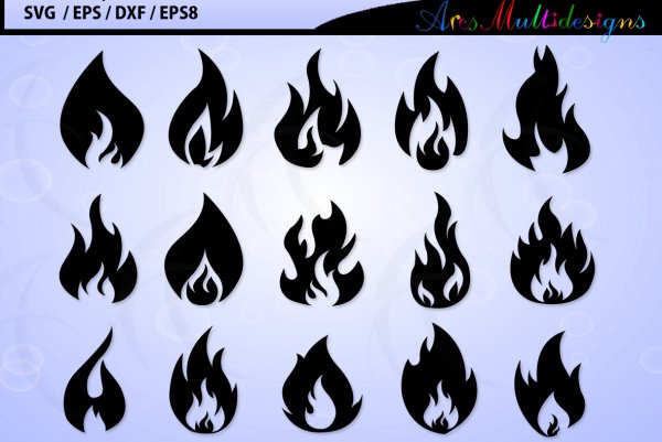 Пламя DXF