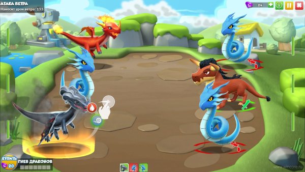 Огненный дракон из игры легенды Дракономании