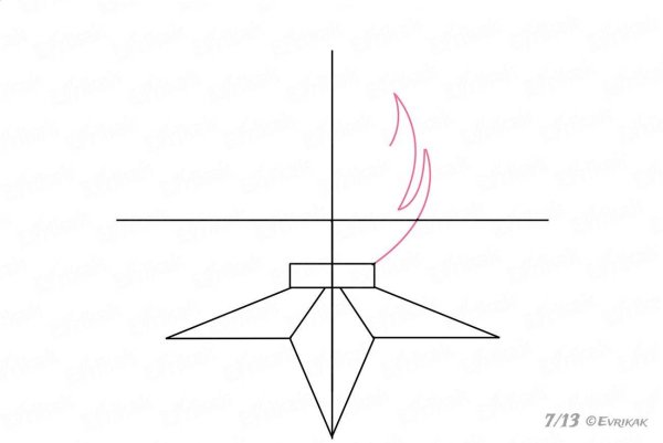 Поэтапное рисование вечного огня