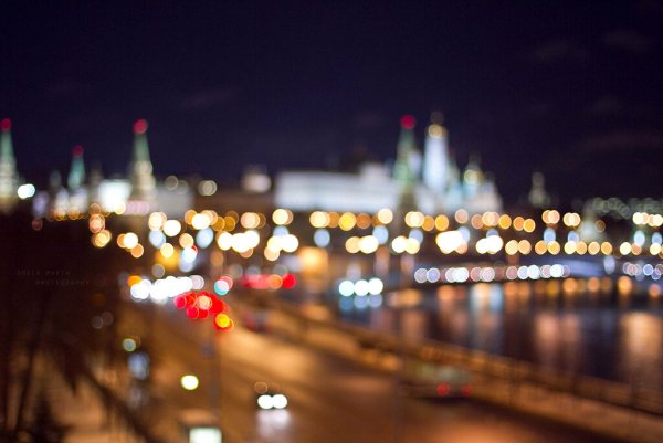 Размытый пейзаж города