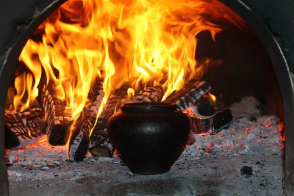 Огонь в русской печи