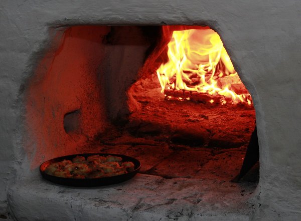 Огонь в русской печке