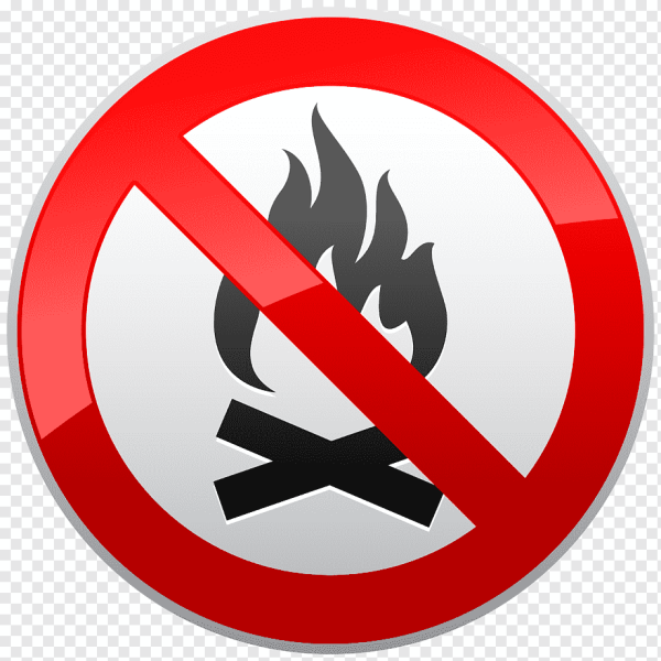 Запрещающие знаки пожарной безопасности