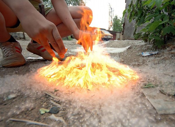 Тополиный пух огонь пожар