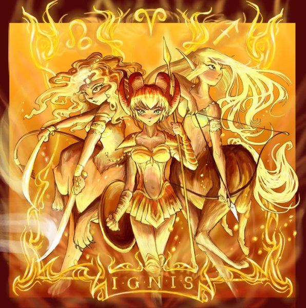 Огненные знаки - Овен, Лев и Стрелец.