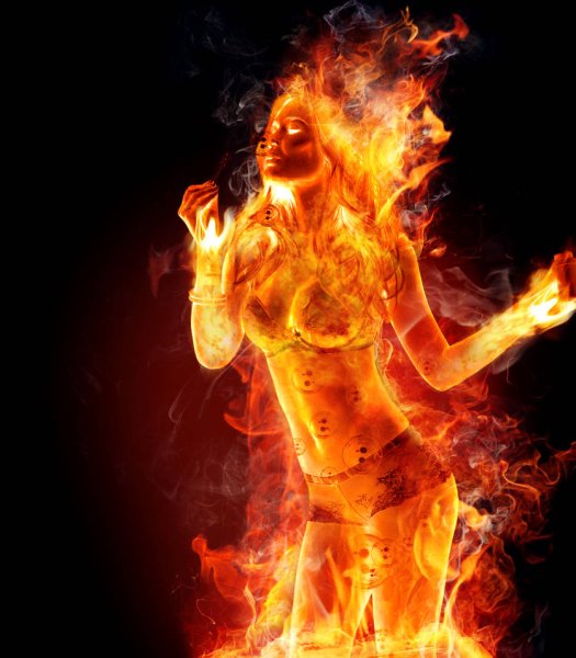 Женщина огонь рамки