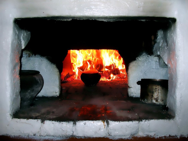 Огонь в печке
