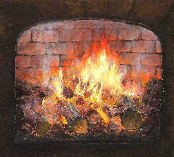 Камин картины художников