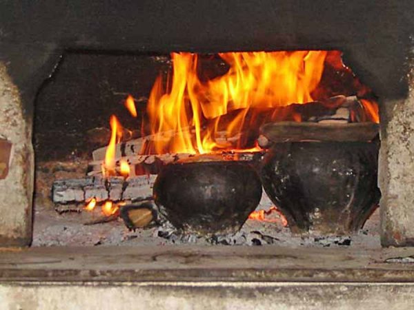 Огонь в русской печке