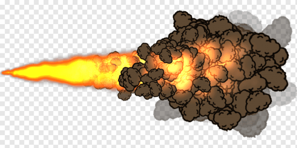 Пламя от ракеты