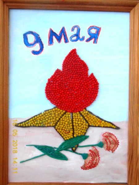 Пластилинография для детей на тему день Победы