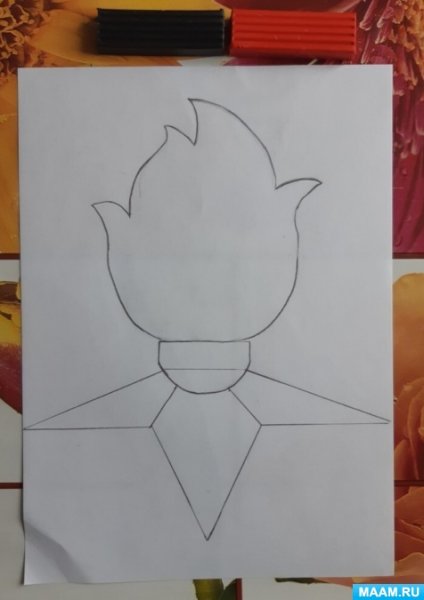 Трафарет вечный огонь для лепки