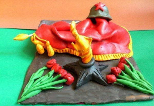 Поделки из пластилина на 9 мая