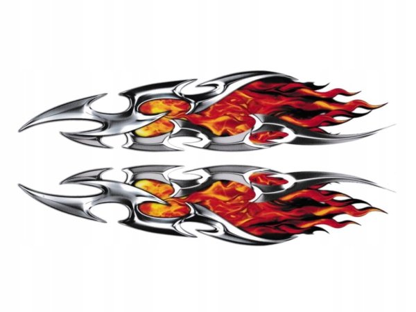 Наклейки на авто пламя