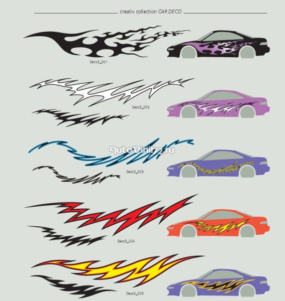 Эскизы винила на авто