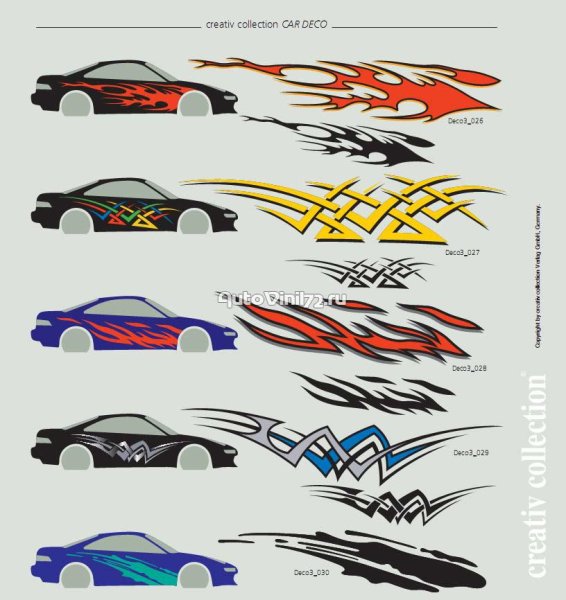 Трафарет винила на авто