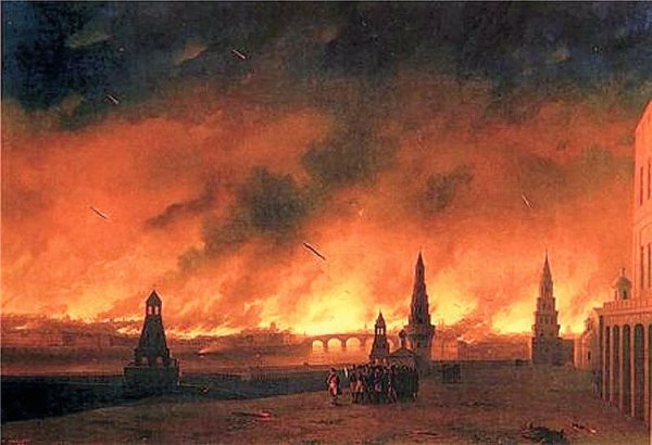 Иван Айвазовский — "пожар Москвы 1812 года" 1851 г.