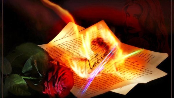 Письмо в огне