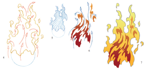 Рисование пламени референс