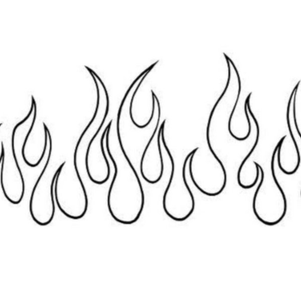 Огонек трафарет